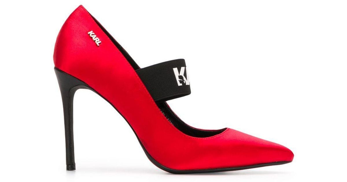 karl lagerfeld red shoes