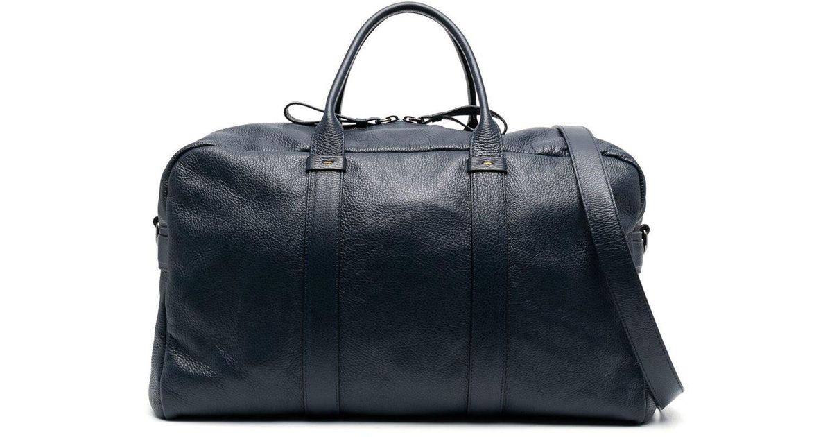 Leather Weekend Bag Doucal's pour homme en coloris Bleu | Lyst