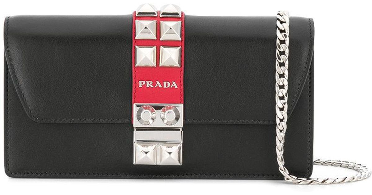 Prada Leather Elektra Mini Bag in Black - Lyst