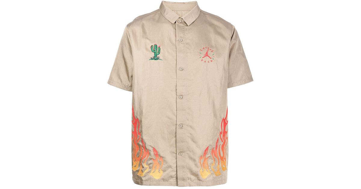 Nike X Travis Scott Cactus Jack Button Down Shirt in Metallic for