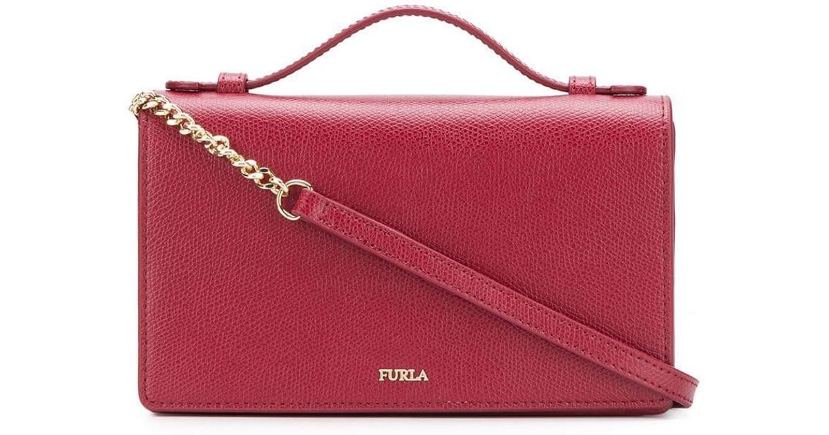 Furla Leather Incanto Crossbody Bag in Red Lyst