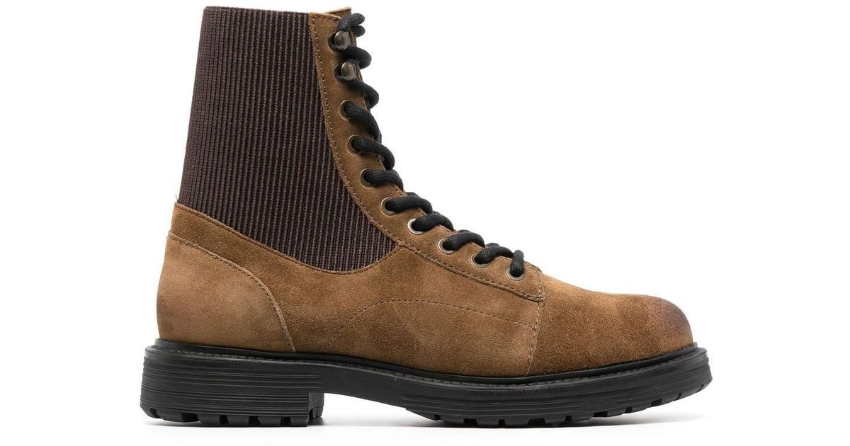 DIESEL Leather Dalabhama Ankle Boots in Brown Lyst