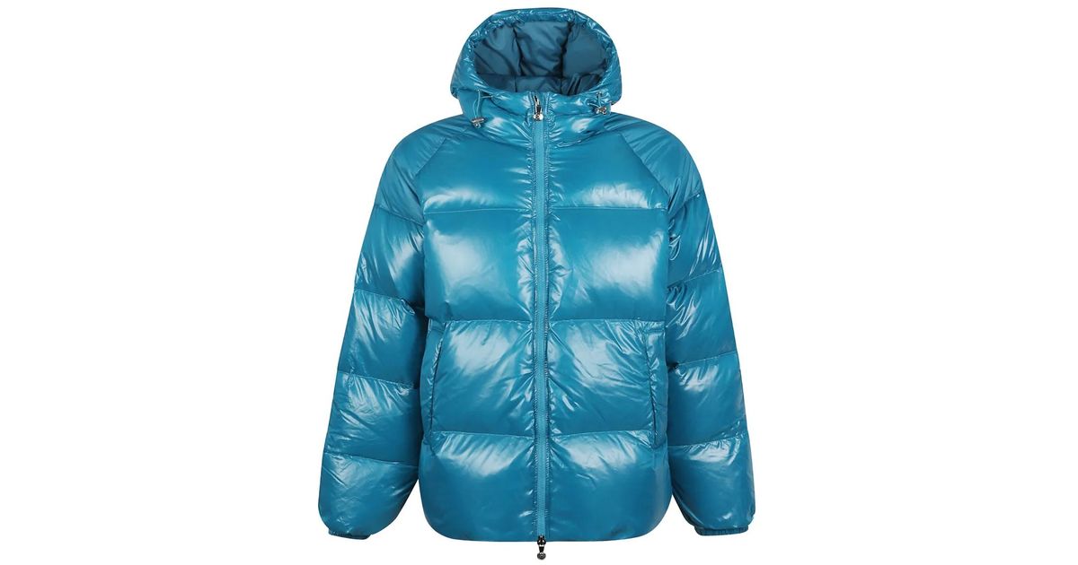 Pyrenex Sten Hooded Down Jacket in Blue | Lyst UK