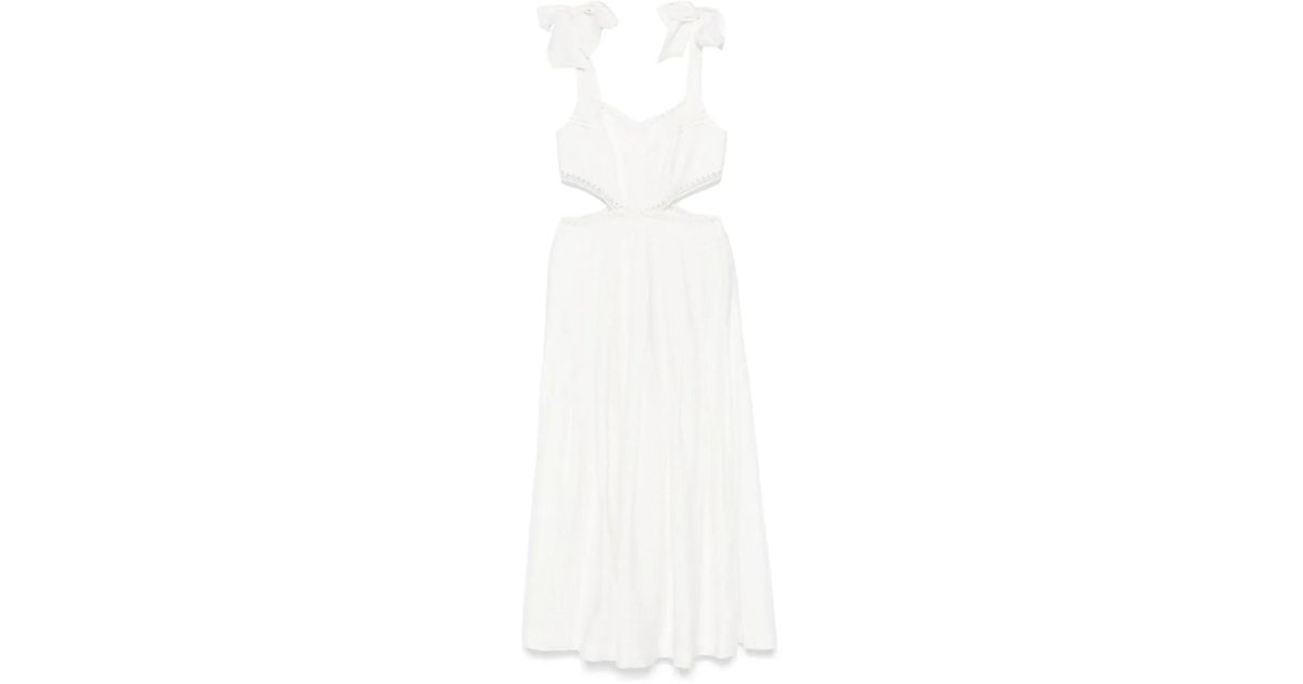 Sandro Solena Midi Dress in White