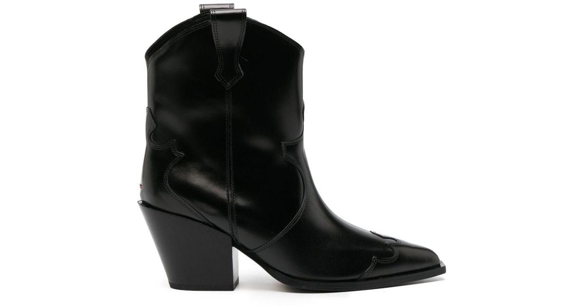 Aeyde 86mm Pointed-toe Leather Boots in Black | Lyst