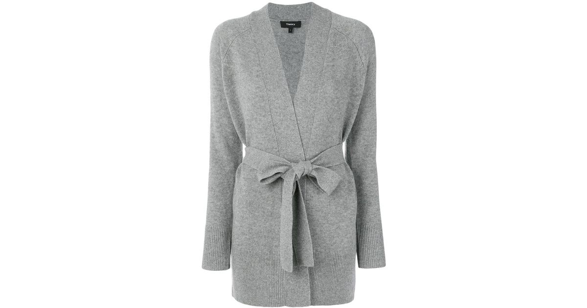 theory belted cardigan