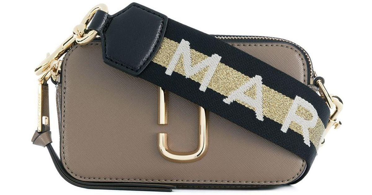 Marc Jacobs Leather Snapshot Mj Cross Body Bag in French Grey (Grey