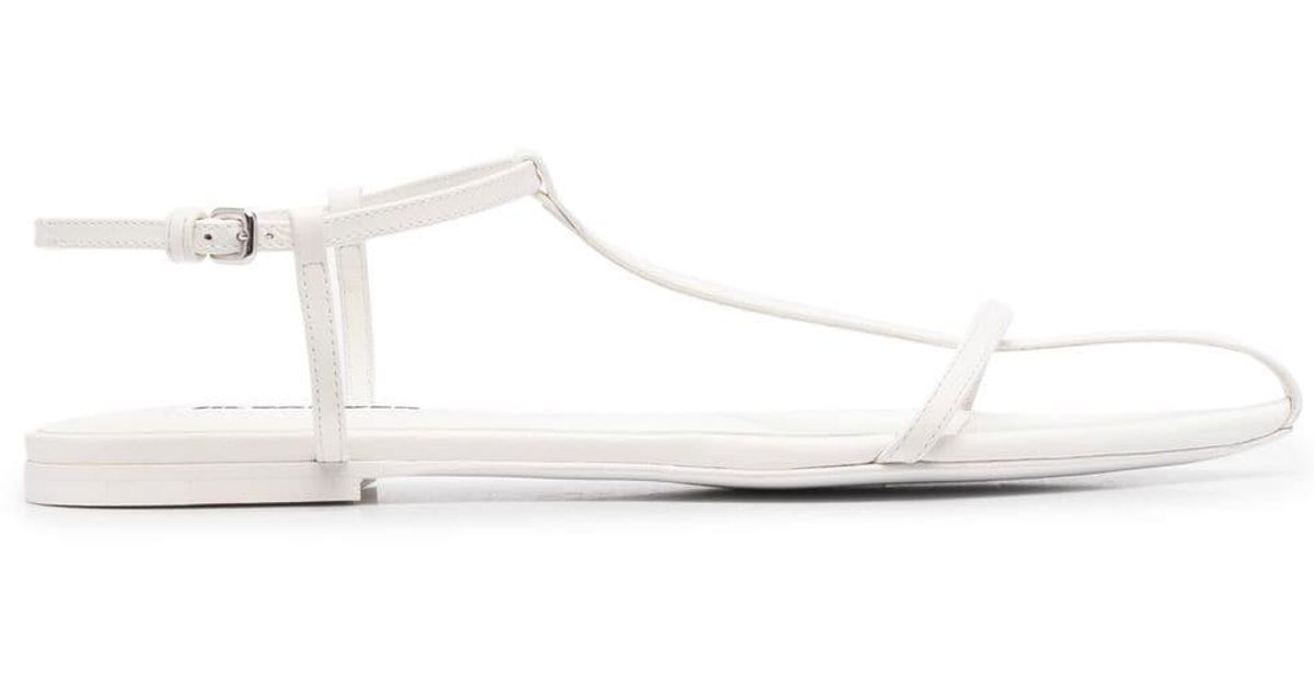 jil sander white sandals