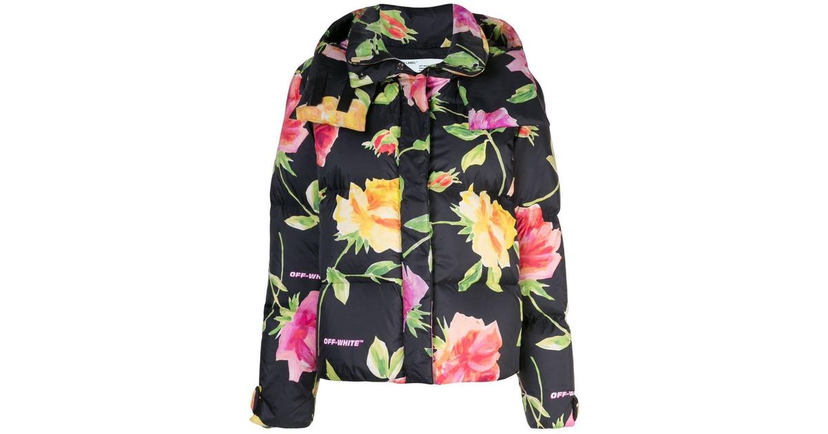 Off white floral best sale jacket