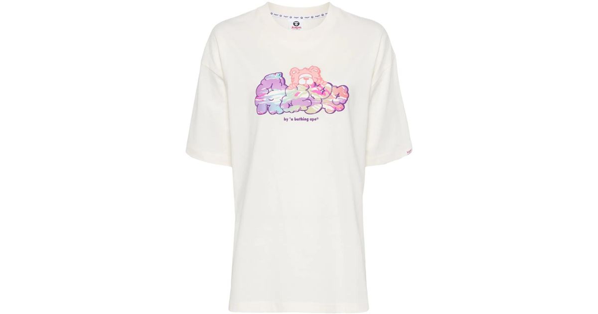 Aape By A Bathing Ape X Care Bears Cotton T-Shirt in White | Lyst