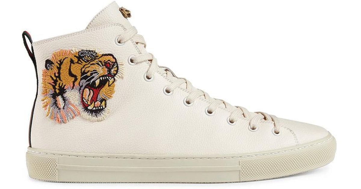Gucci Leather High-tops With Tiger in 