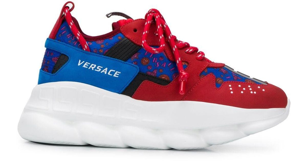 Versace Synthetic Chain Reaction Sneakers in Red for Men - Save 47% - Lyst