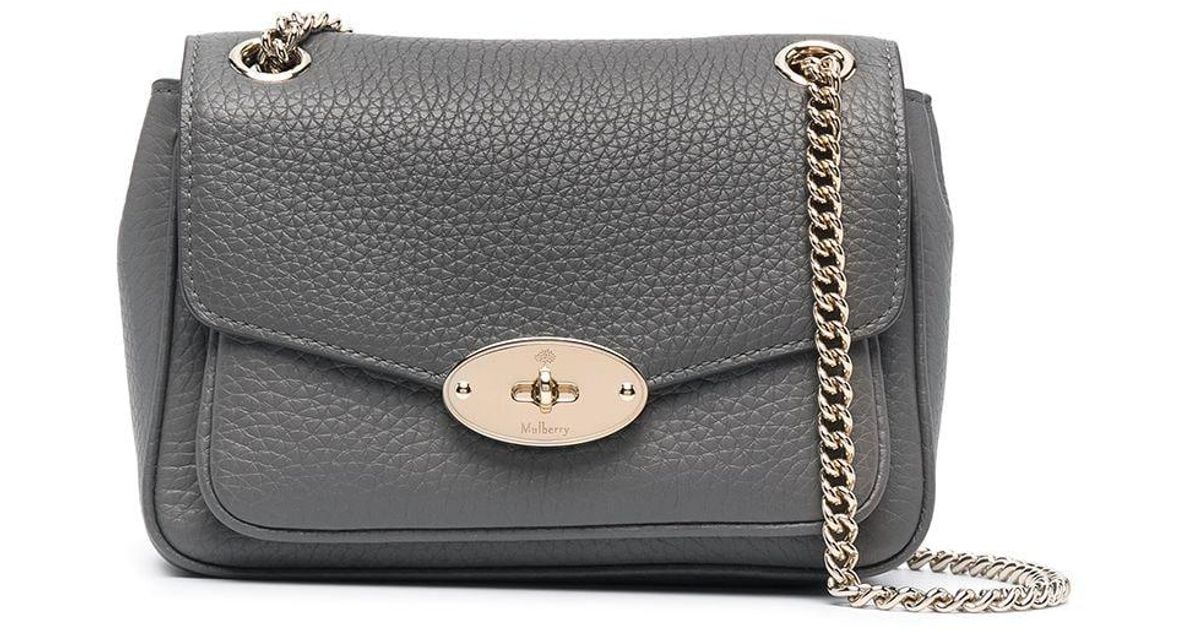 Mulberry Leather Small Darley Shoulder Bag in Grey (Gray) Lyst