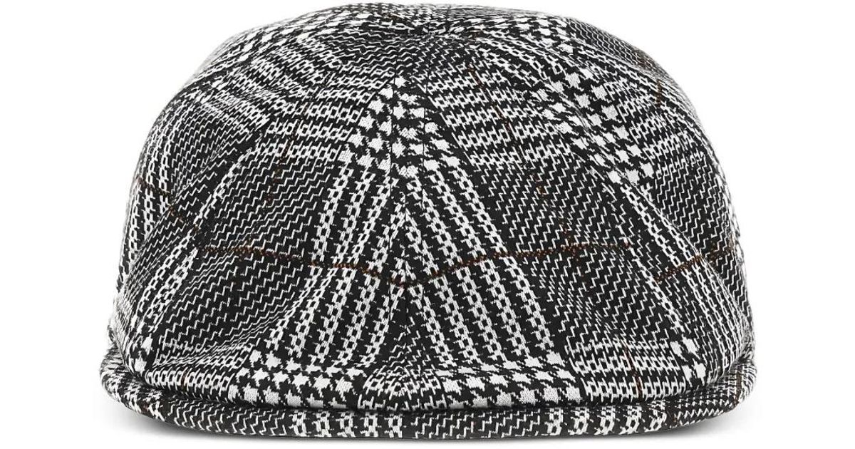 Kango Hat Pattern Kangol Pattern Flexfit Flat Cap in Gray for Men | Lyst
