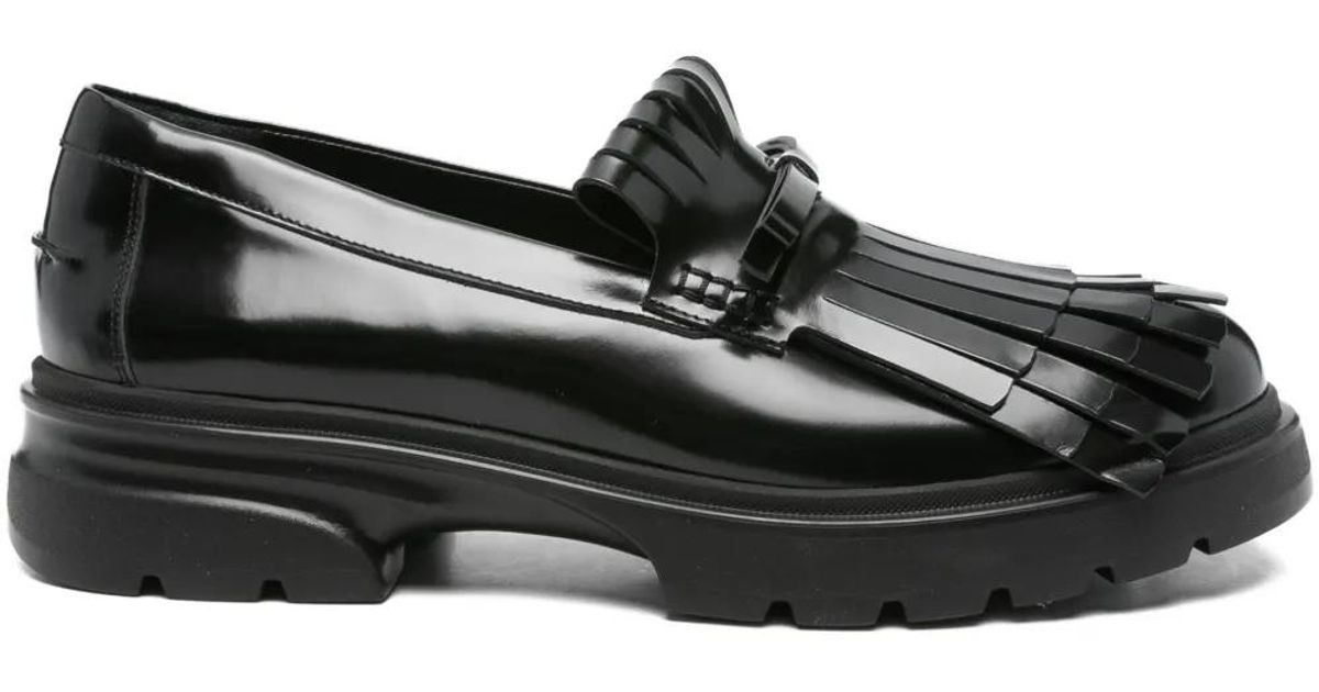 Simone Rocha Low Tracker Fringe Leather Loafers in Black for Men | Lyst UK