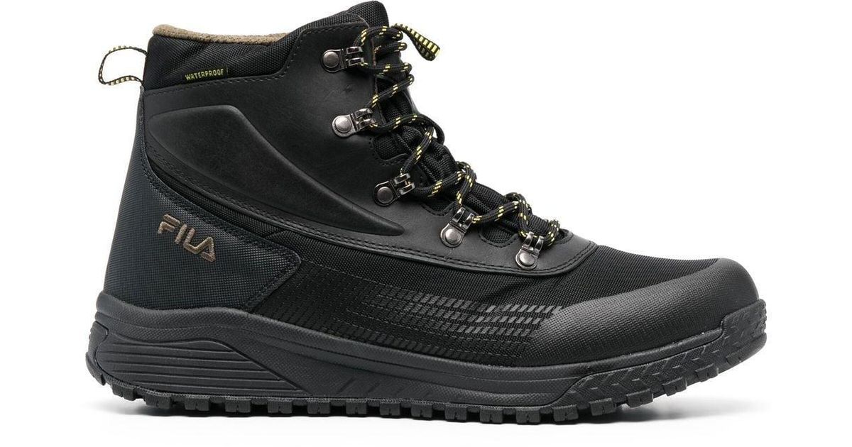 Fila Hikebooster Laceup Boots in Black for Men Lyst