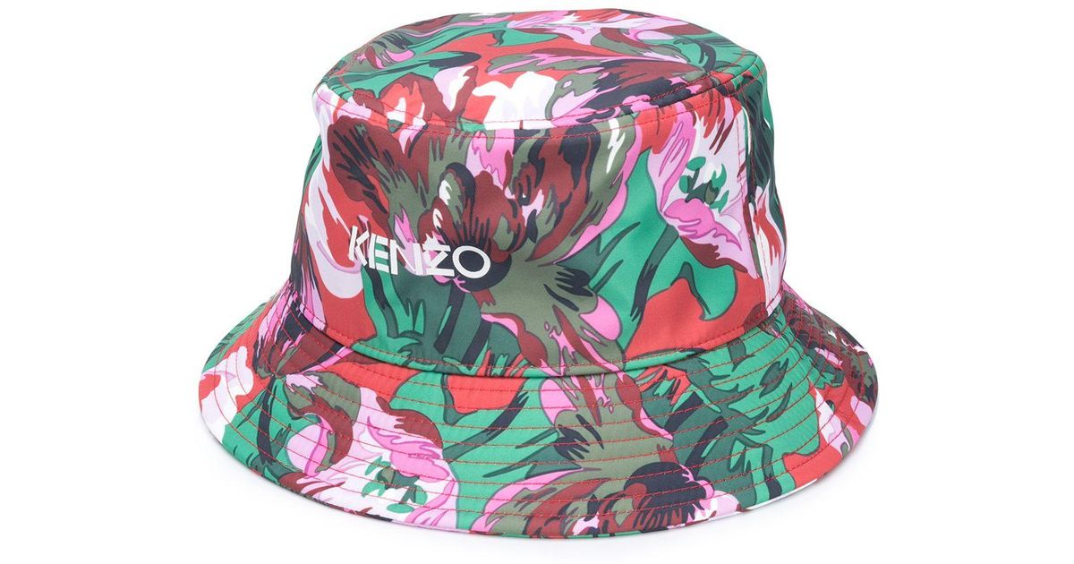 KENZO Floral Print Logo Bucket Hat for 