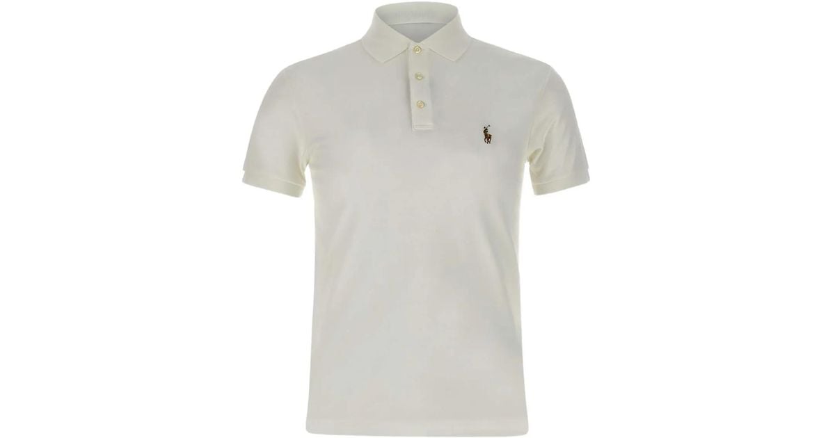 Polo Ralph Lauren Polo Pony-Embroidered Polo Shirt in White for Men | Lyst