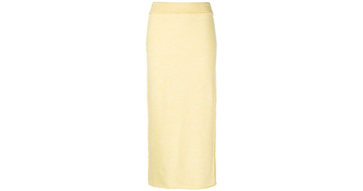Rus Wool-blend Straight Skirt in Yellow | Lyst