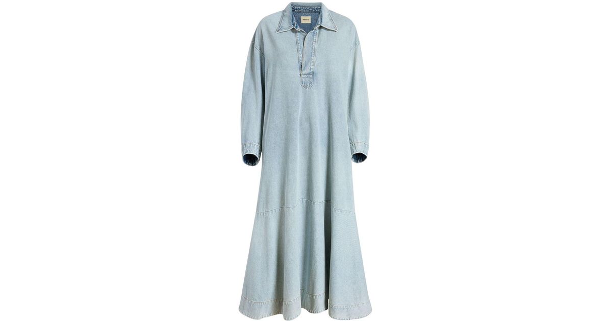 khaite denim dress Buy Khaite Blue Mags Mini Dress in Denim For Women Online