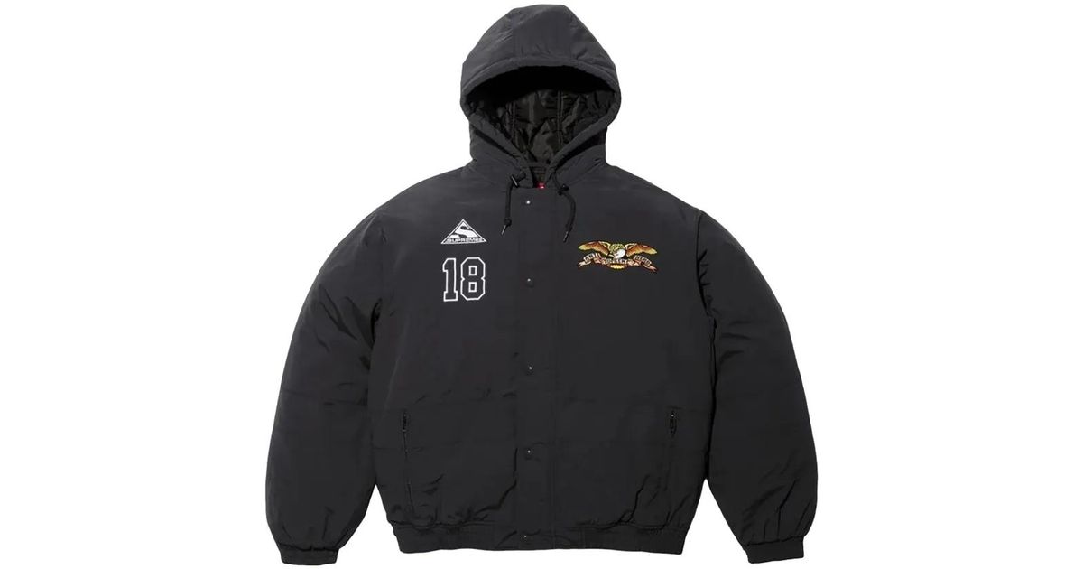 Supreme Antihero Stadium Jacket in Black for Men | Lyst UK