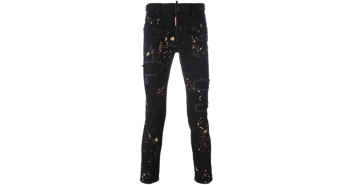 dsquared jeans black paint