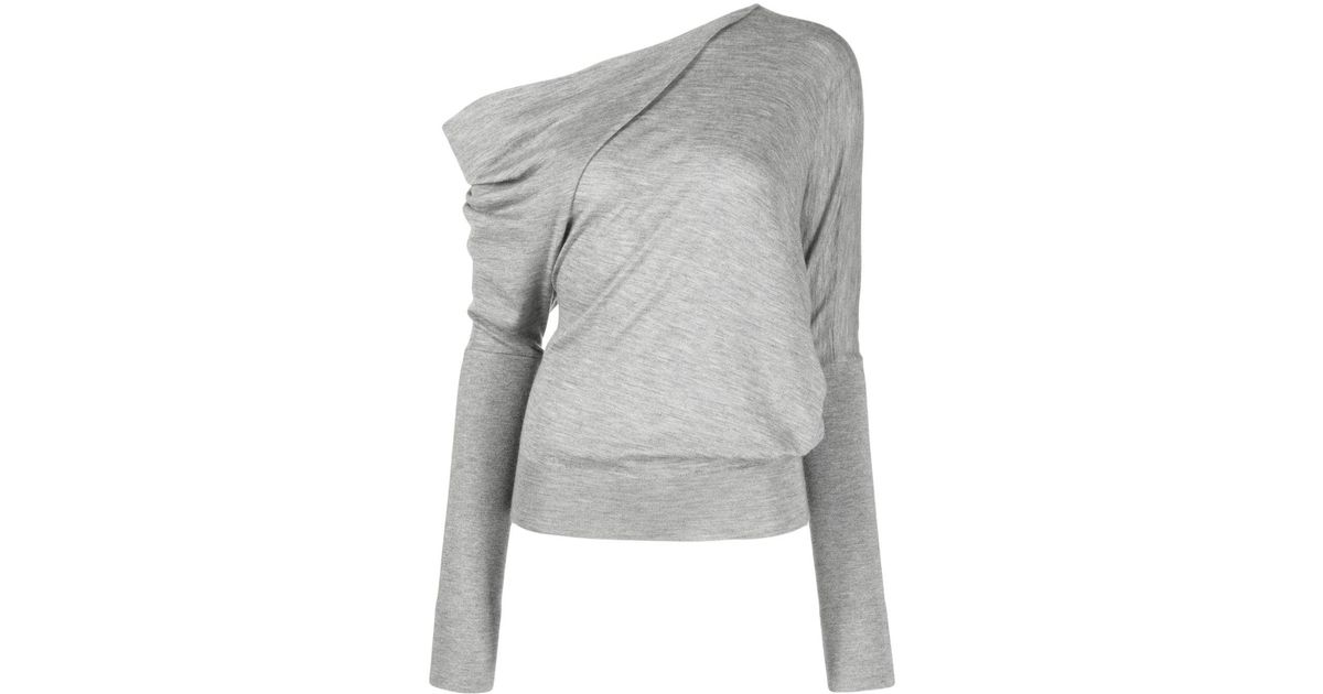 Off shoulder clearance fine knit jumper