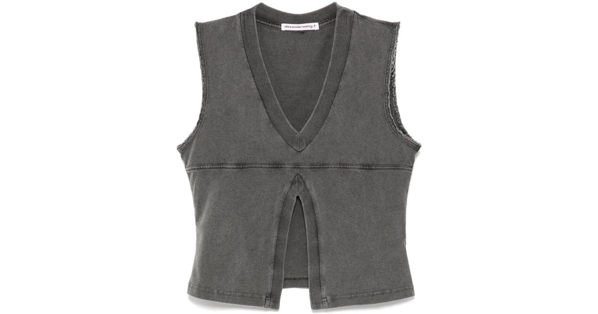 Alexander Wang Vネックタンクトップ グレー