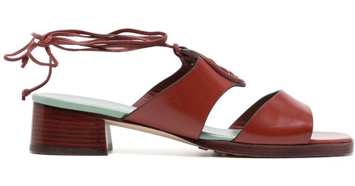 Tory Burch Leather BombÃ© Miller Sandals in Brown | Lyst