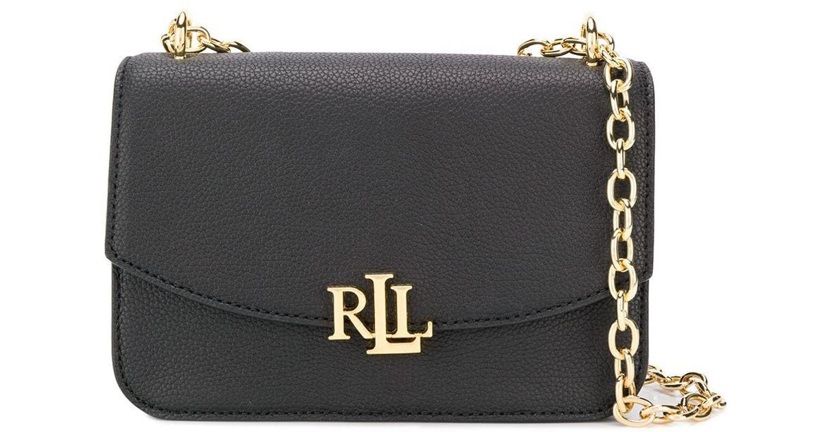 Lauren by Ralph Lauren Leather Elmswood Madison Crossbody Bag in Black