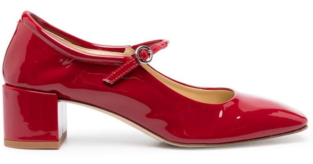Aeyde 45mm Patent Leather Pumps in Red | Lyst