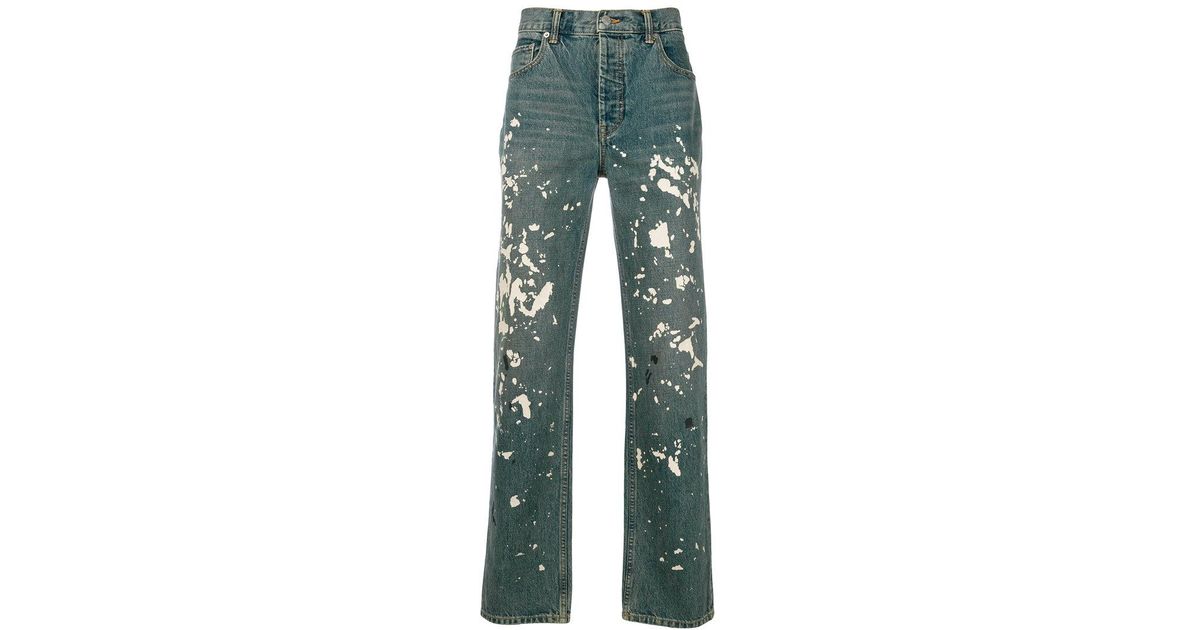 helmut lang splatter jeans
