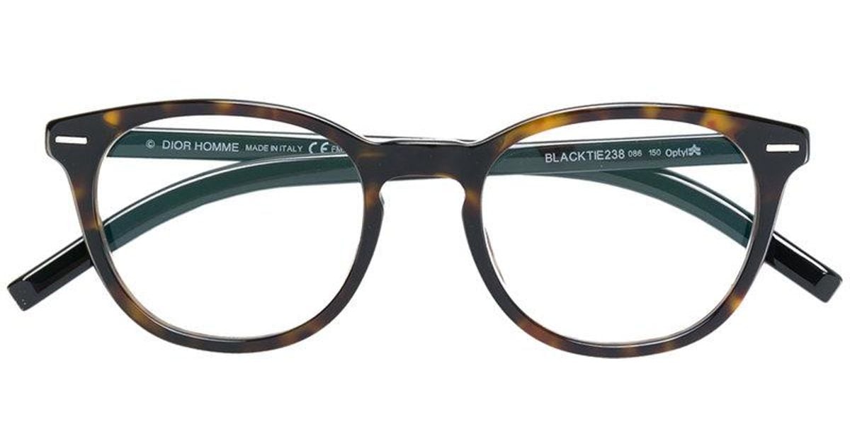 Dior Black Tie 238 Glasses in Brown - Lyst