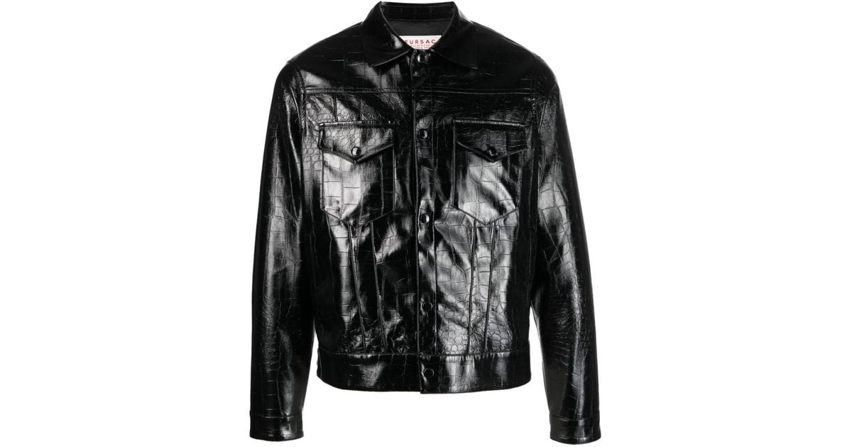 Veste De Moto À Effet Peau De Crocodile Fursac pour homme en