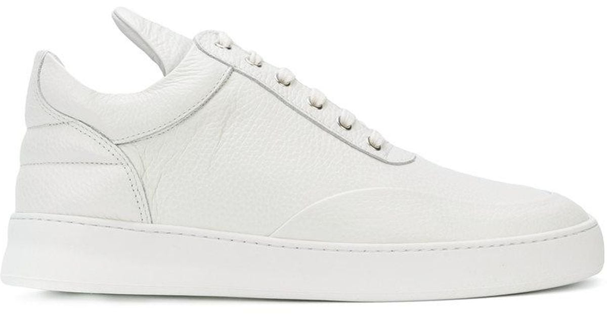 Filling Pieces Leather Plain Grain Low Top Sneakers in White for Men | Lyst