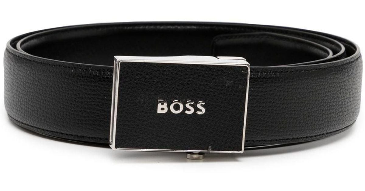 Ceinture en cuir grainé à boucle logo Cuir BOSS by HUGO BOSS pour homme