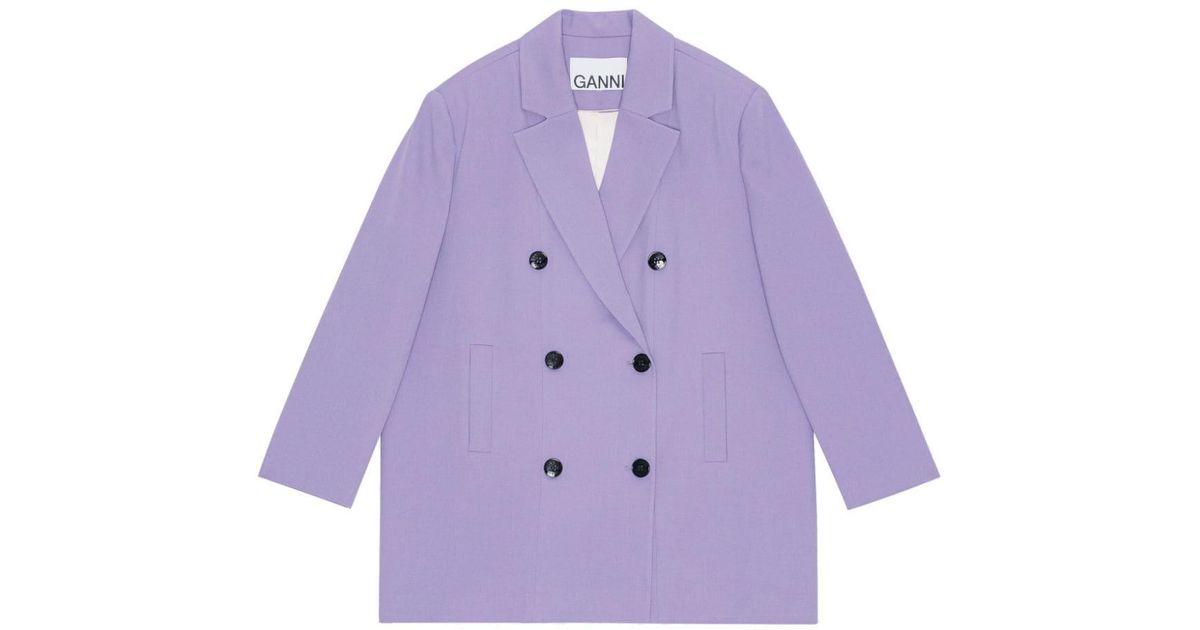 Ganni lilac clearance coat