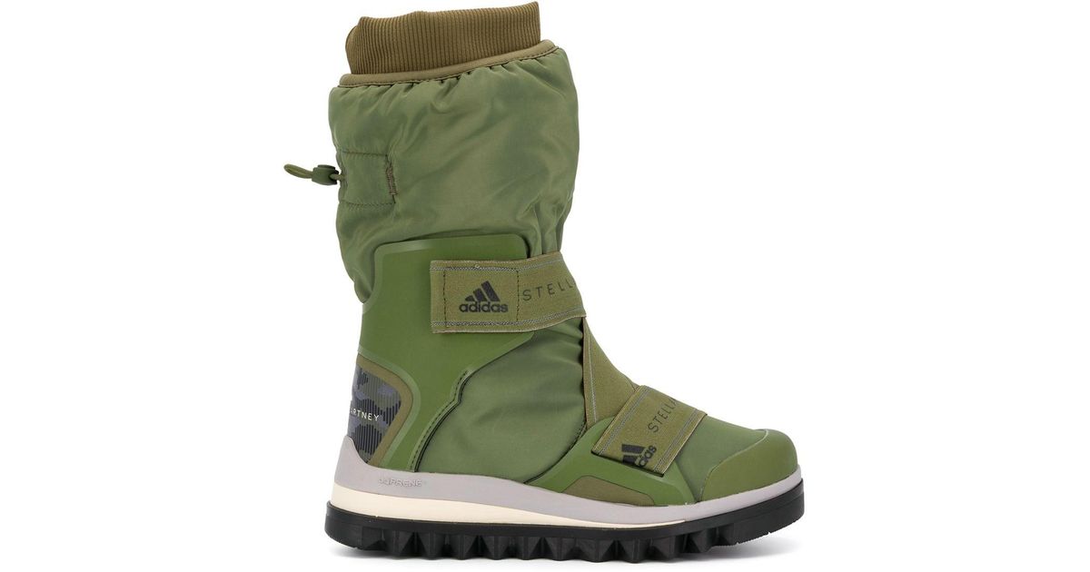 Adidas By Stella Mccartney Synthetic Drawstring Winterboots In Green Lyst