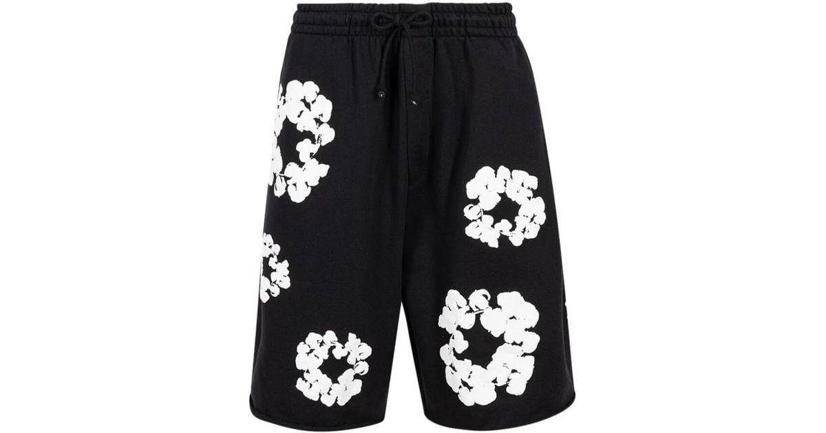 DENIM TEARS The Cotton Wreath Shorts in Schwarz für Herren