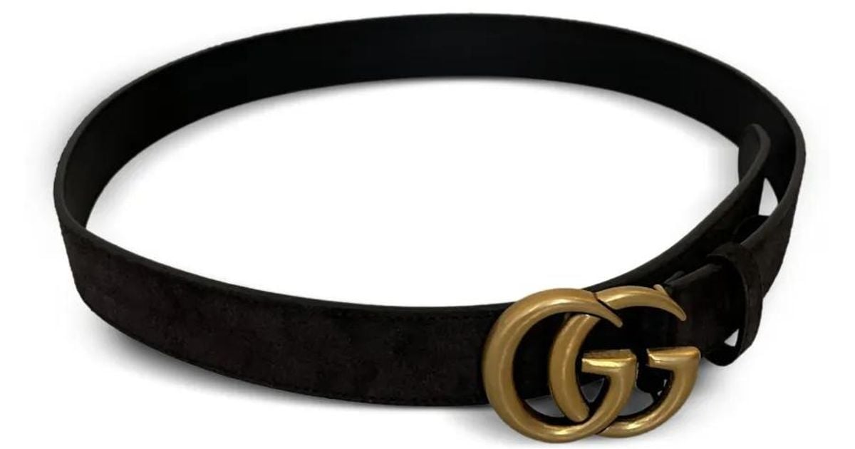 メンズ Gucci インターロッキングg スエードベルト ブラック | Lyst