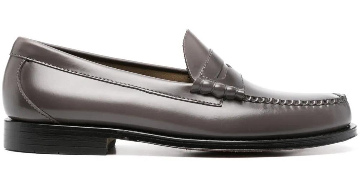 Weejuns Dark Gray Snake-Embossed Leather Penny Loafers Mens Larson Weejuns® Penny Loafer Black | G.H. Bass main image 4