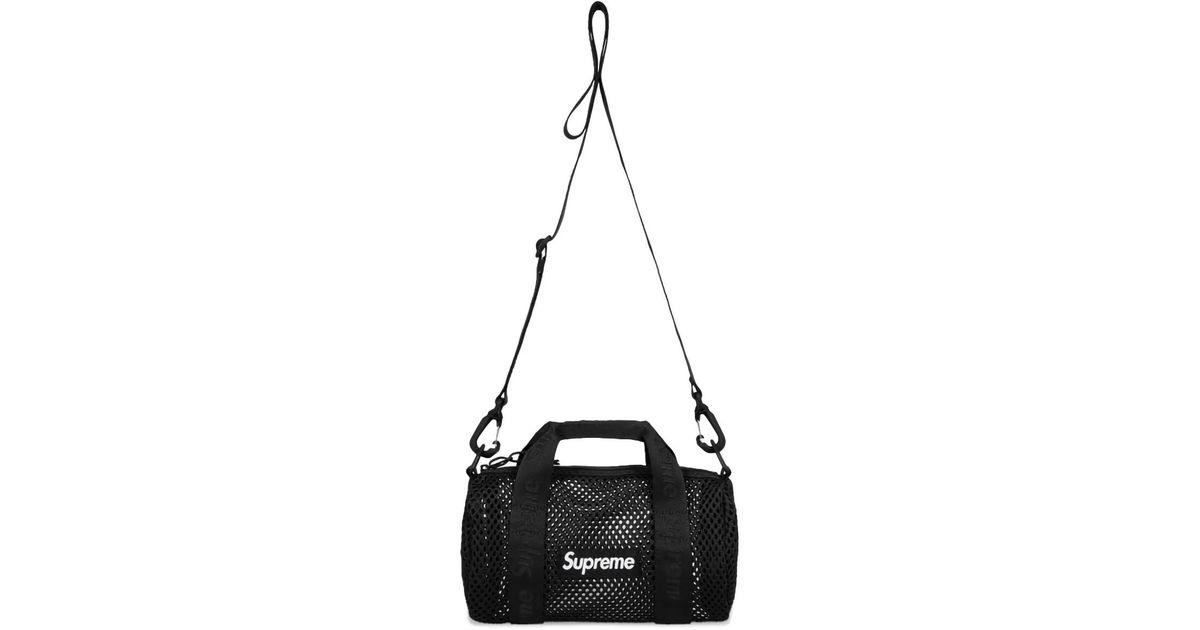 Supreme Mesh Mini Duffle Bag in Black for Men | Lyst UK