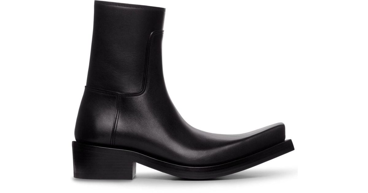Balenciaga Santiago Leather Boots in Black for Men | Lyst