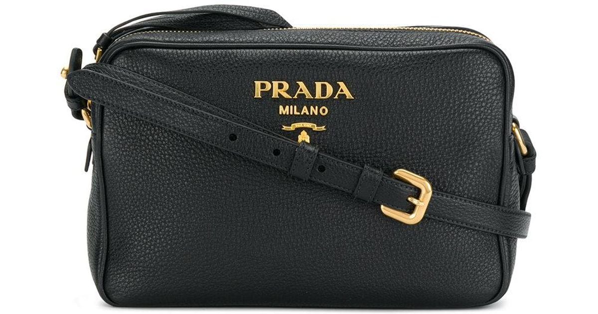 Prada Leather Crossbody Camera Bag in Black - Lyst