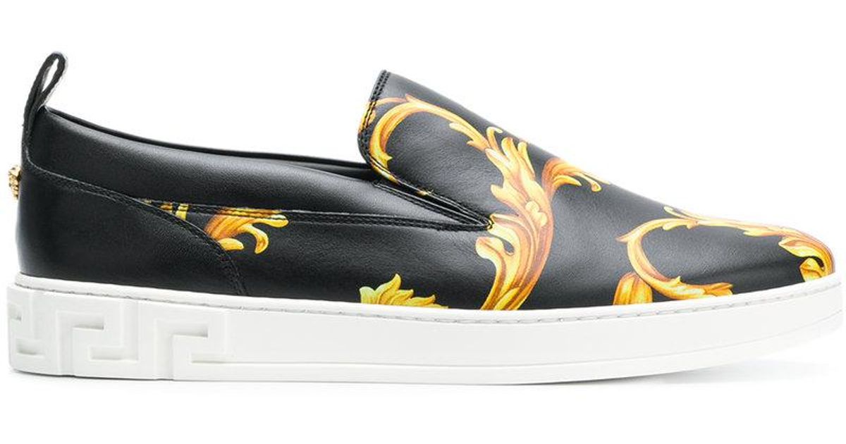 versace baroque print sneakers