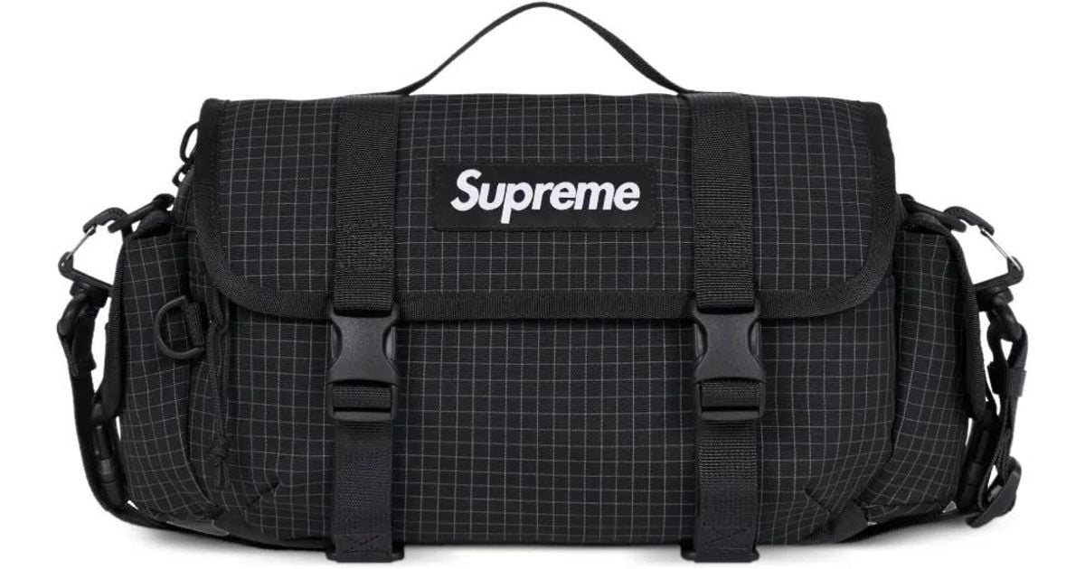 Supreme Mini Grid Duffle Bag in Black for Men | Lyst UK