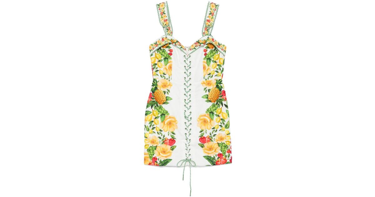 FARM Rio Picnic Flowers Minidress in White | Lyst
