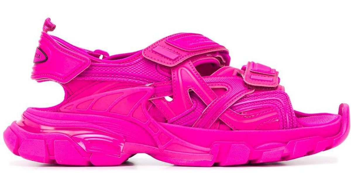 Balenciaga Track Sandal in Pink | Lyst