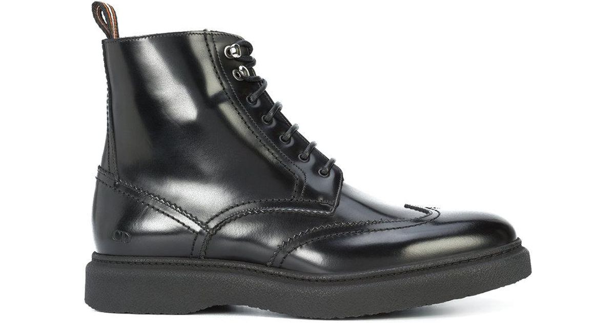 Dior Homme Leather Lace Up Ankle Boots 
