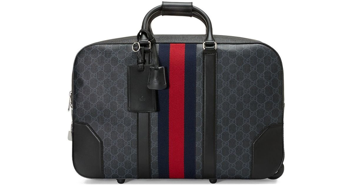 Maleta de viaje con motivo GG Supreme Gucci de Cuero de color Negro para  hombre | Lyst